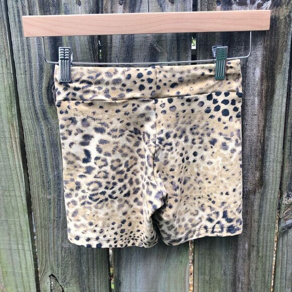 Leopard Second Skin Gym Shorts UK Sz XS - Picture 7 of 8